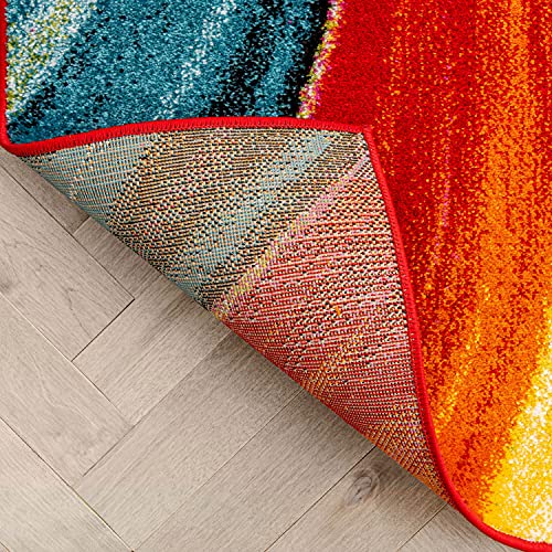 Tapete Aurora Multicolor 5'3" x 7'3" Geométrico miniatura 5