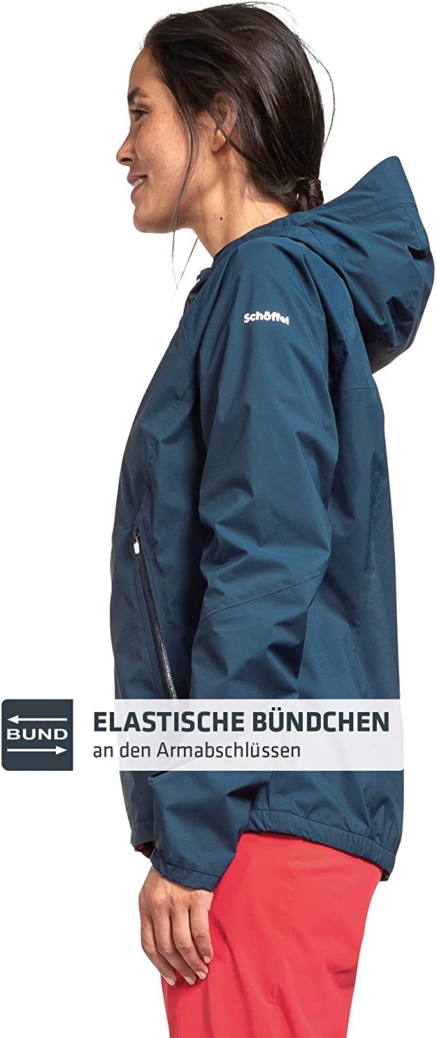 Schöffel Damen 2.5L Jacket Tegelberg L, wasserdichte, Winddichte Outdoorjacke, atmungsaktive Übergangsjacke mit geruchshemmender Innenseite