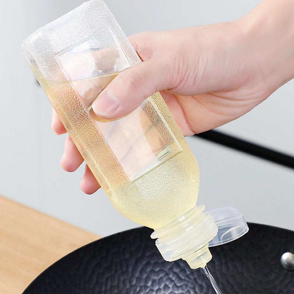 50 bottiglie da cucina per condimenti e condimenti, ricaricabili, per insalata, barbecue, salse, condimenti, cucina, contenitore per olio a tenuta stagna (trasparente, 1000 ml)