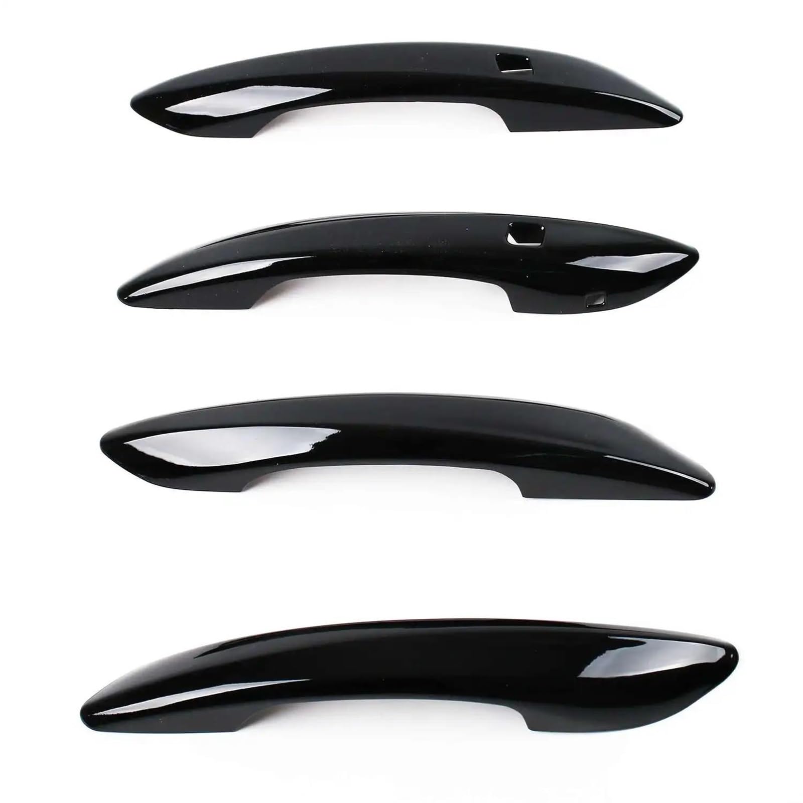 SLIMES Glossy Black Carbon Fiber Chrome Car Door Handle Cover Sticker for Hyundai for Elantra CN7 for Avante I30 2021-2023 Cover Stickers(Black 2 Buttons)
