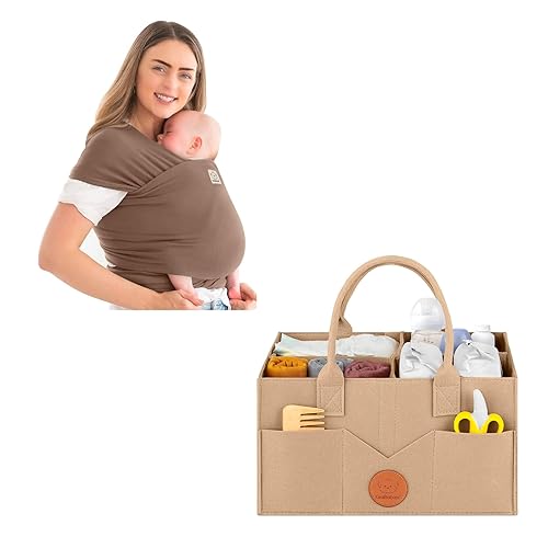 KeaBabies Portabebés y organizador de pañales KeaBabies Todo en 1 Original transpirable Baby Sling, organizador de bebé para guardería, ligero,