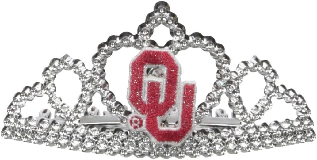 Divine Creations NCAA Oklahoma Sooners Girls Tiara3-Outiara3-Ou, Crimson, One Size