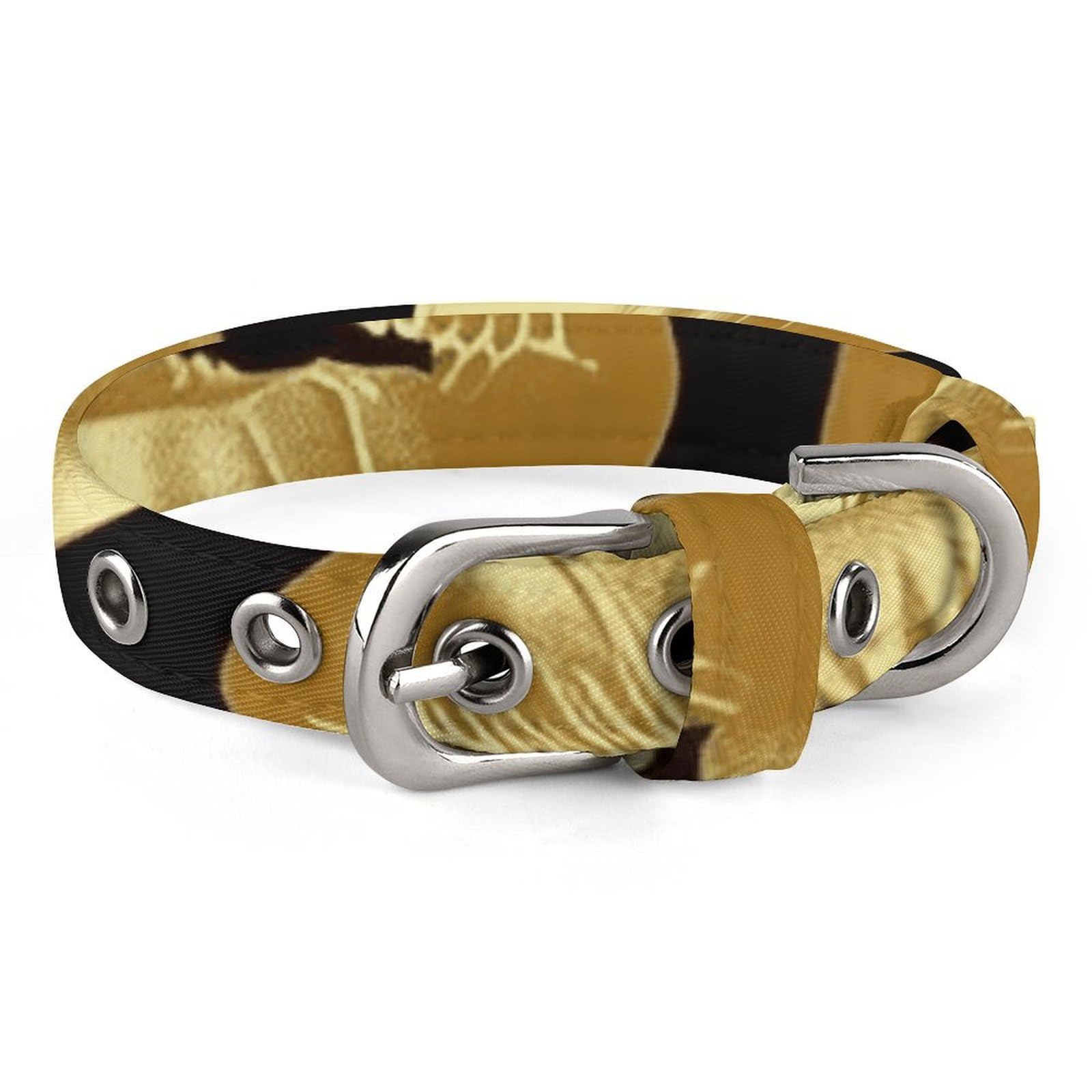 Collier pour chien avec lèvres dorées réglable pour chats et petits chiens