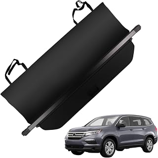 for Honda Pilot Cargo Cover 2016-2022 for Pilot Accessories Black Retractable Trunk Cover Security Shield Shade