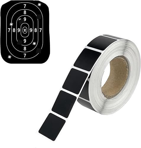 EZYoutdoor Target Pasters - Calcomanías autoadhesivas de tiro de 0.87 pulgadas, parches cuadrados de reparación de objetivos de cartón, ideales para