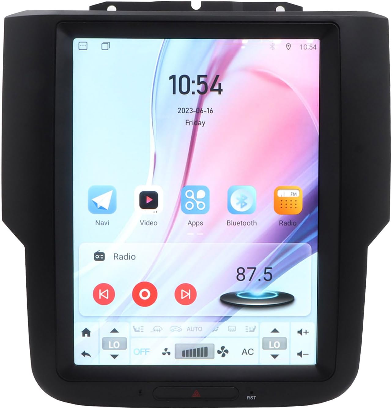 Car Stereo for Dodge Ram 2014-2018 1500 2500 3500, 10.4 Inch T-Style Android System Touchscreen Multimedia Player 4G+64G Built in Carplay Android Auto Navigation WiFi Bluetooth SWC HDMI