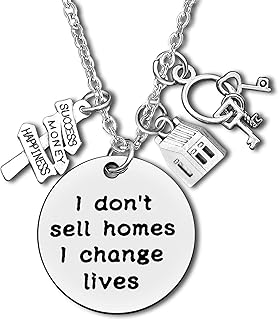 Realtor Gifts Necklace Real Estate Agent Giftsfor Women Realtor Worker Jewelry Thank You Gift Salesperson Gift Salesman Graduation Gift Appreciation Closing Gifts for Realtor Real Estate Jewelry