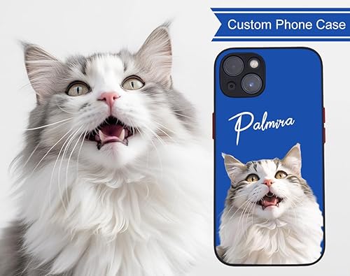 Miniatura 7 de VEELU Funda personalizada para iPhone 14, 13, 12, 11 Pro Max, funda personalizada con nombre de foto, resistente a los arañazos, a los golpes, de