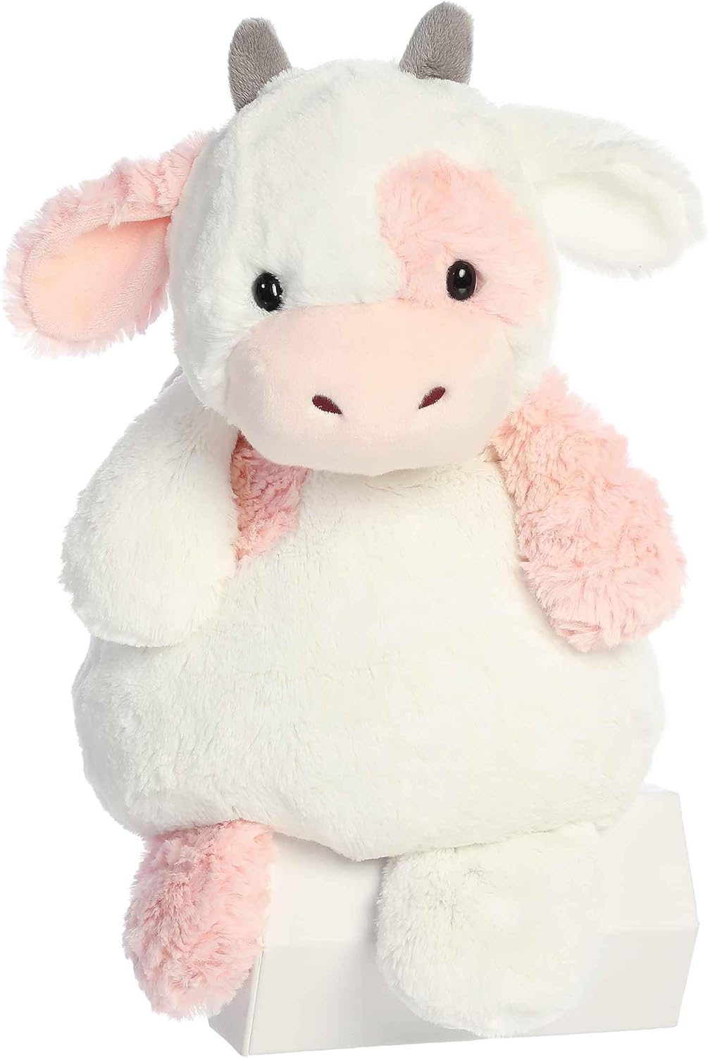 Aurora® Cuddly Huggle Pals Serene Strawberry Cow™ Stuffed Animal - Weighted Comfort - Endless Snuggles - Pink 12.5 Inches