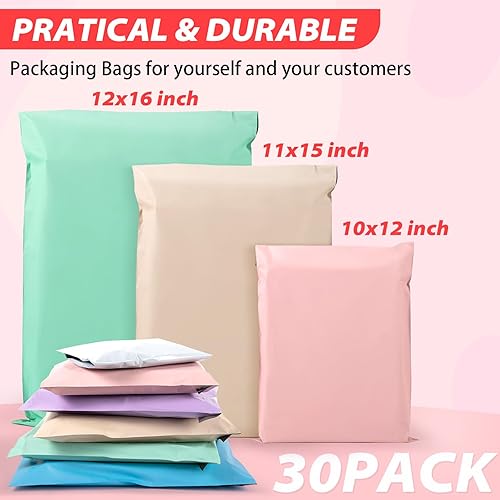 Miniatura 9 de 30 sobres de polietileno coloridos, bolsas de envío impermeables, sobres de envío de moda, bolsas de embalaje de plástico, polietileno