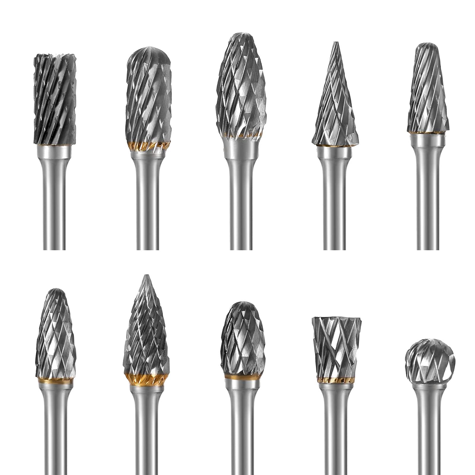 10pcs Drill Bits Set, 3mm Shank Drill, Carbide Double Cut Carving Metal Drill Bit Drill Machine Kit Tools For Woodworking, Engraving, Drilling, Steel Metal Working