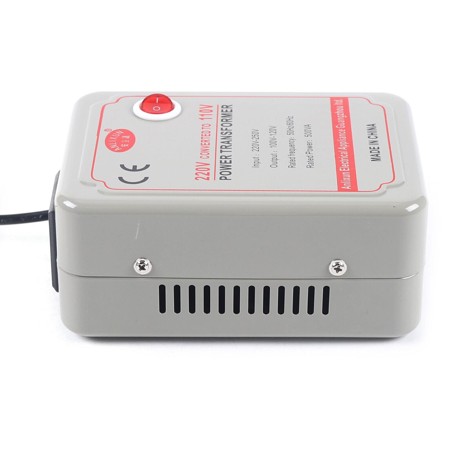 Transformador de voltaje variable potente Convertidor de voltaje Transformador para transformar aparatos eléctricos con un voltaje de 220V-250V en un voltaje de 100-120V.