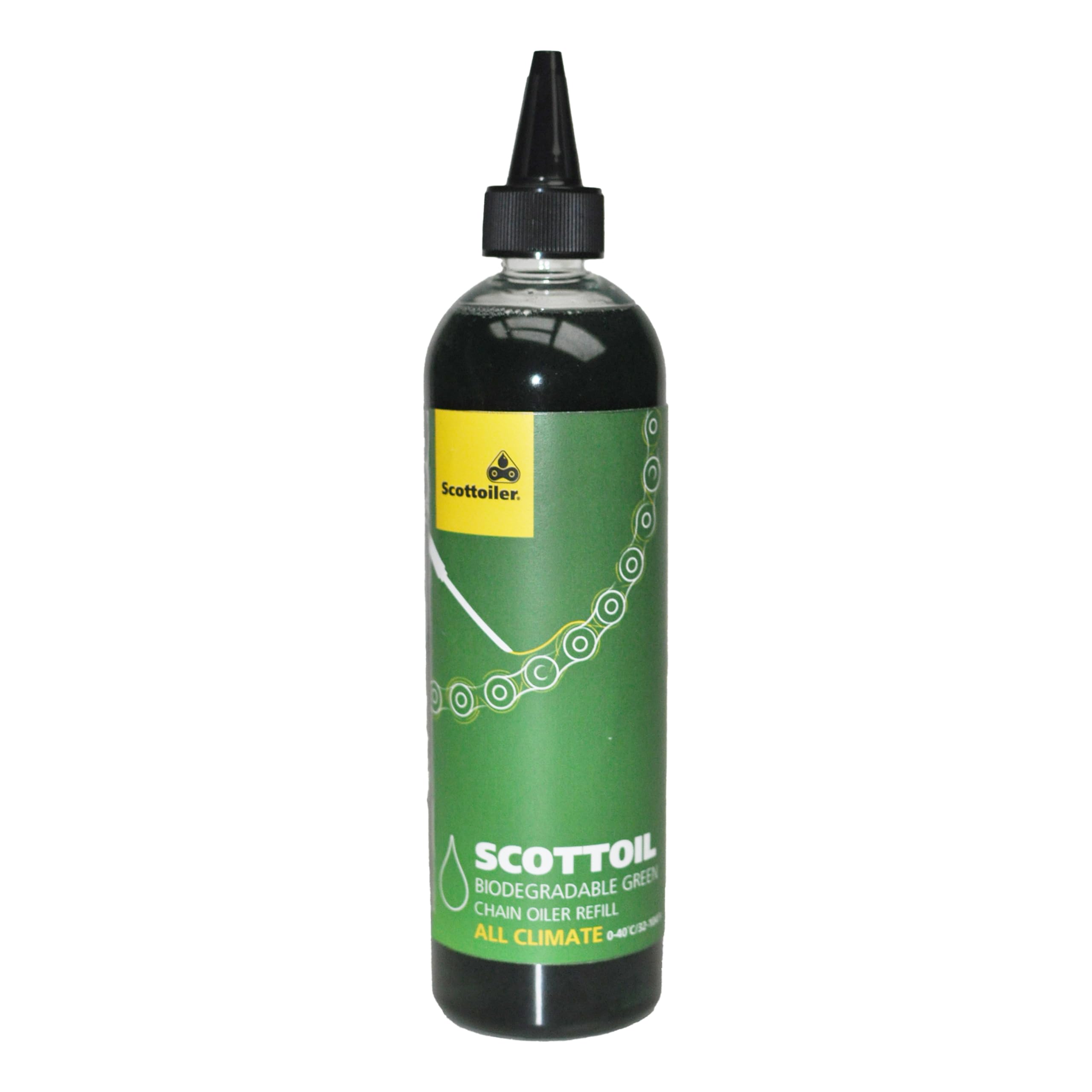 Scottoiler Essentials - Micro-vSystem - Automatischer Motorrad-Kettenöler und 500ml All Climate biologisch abbaubares Grünes Scottoil Nachfüllpackung - Starter Kit Bundle…