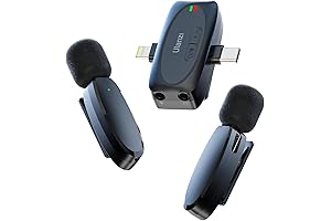 Ulanzi J12 Wireless Microphone - Professional Lavalier Microphones for Vlogging, Filmmaking, and Interviews
