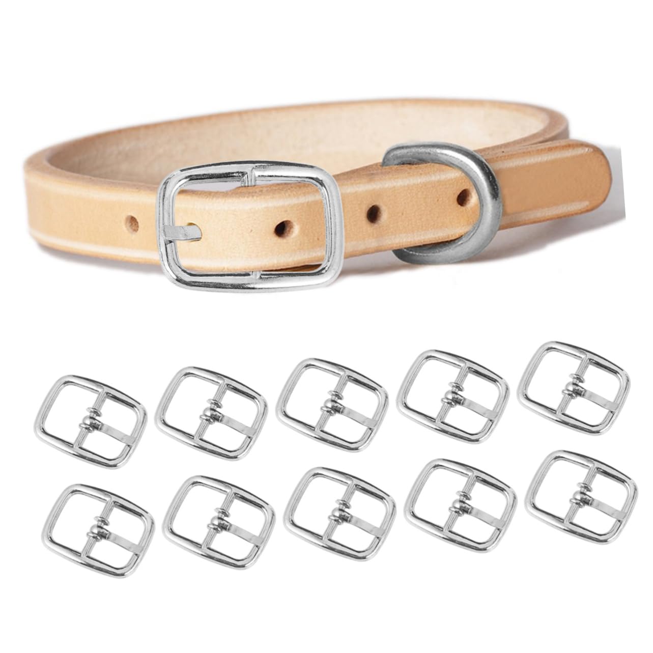 Lurrose 150pezzi Fibbia Per Cinture e Borse Accessori Fai Da Te Resistente e Durevole Argento