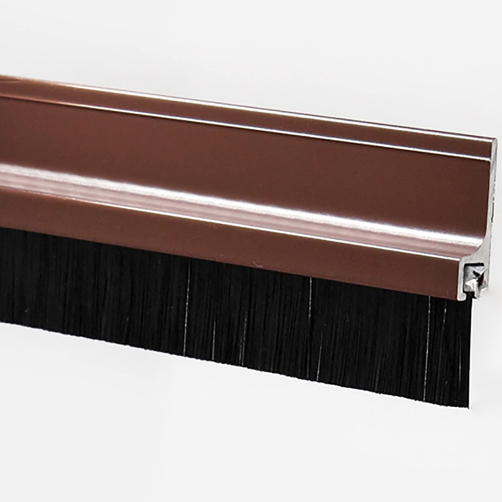 Burlete Autoadhesivo De 1 M De Largo,Tira De Sellado Inferior De Puerta,AleacióN De Aluminio + Cepillo Polipropileno,8 Tipos Longitud Pelo,Adecuado para Huecos Diferentes TamañOs