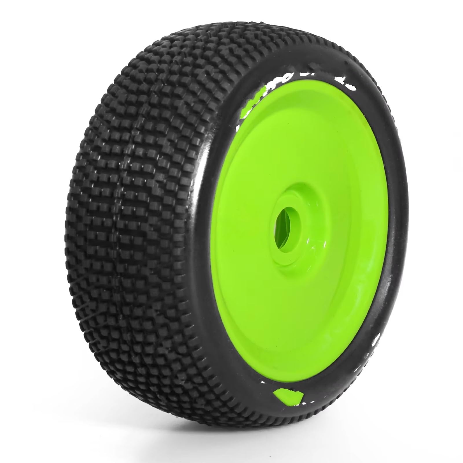 RC Neumáticos Rueda Compatible con ARRMA para Typhon para Talion para Traxxas para Redcat para Team 1/8 RC Off-Road para Buggy 4 Piezas Ruedas De 110 Mm Neumático Hex De 17 Mm(Green)