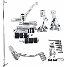 Forward Controls Chrome Complete Assembly Compatible with Harley Sportster XL 1200 883 Pegs Levers Linkages & Hardware