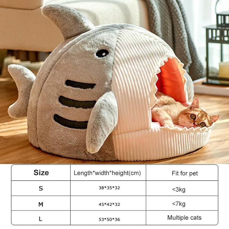 KOSTEN Letto per Caniletto Gatto Chiuso per Letti Portatili per Animali Domestici Cuscini Cuscini Cuscinetto Cuscino Tappetino Cucciolo Nido Nido Gatti Merci-Blu-S (38X35X32Cm)