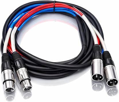 Seismic Audio Speakers 2 Channel Snake Cables, XLR Multi-Patch Snake Cable, 10 Feet
