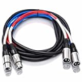 Speakers 2 Channel Snake Cables, XLR Multi-Patch Snake Cable, 10 Feet