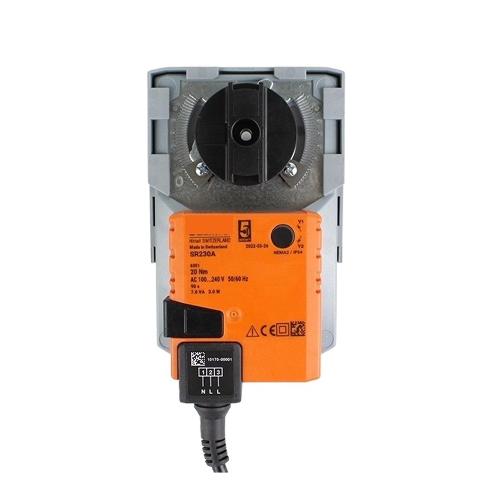 HEXEH Actionneur d'amortisseur SR230A-5 AC230V 20NM Actionneur Rotatif Ouvert-fermé for vannes rotatives HAVC(SR230A)