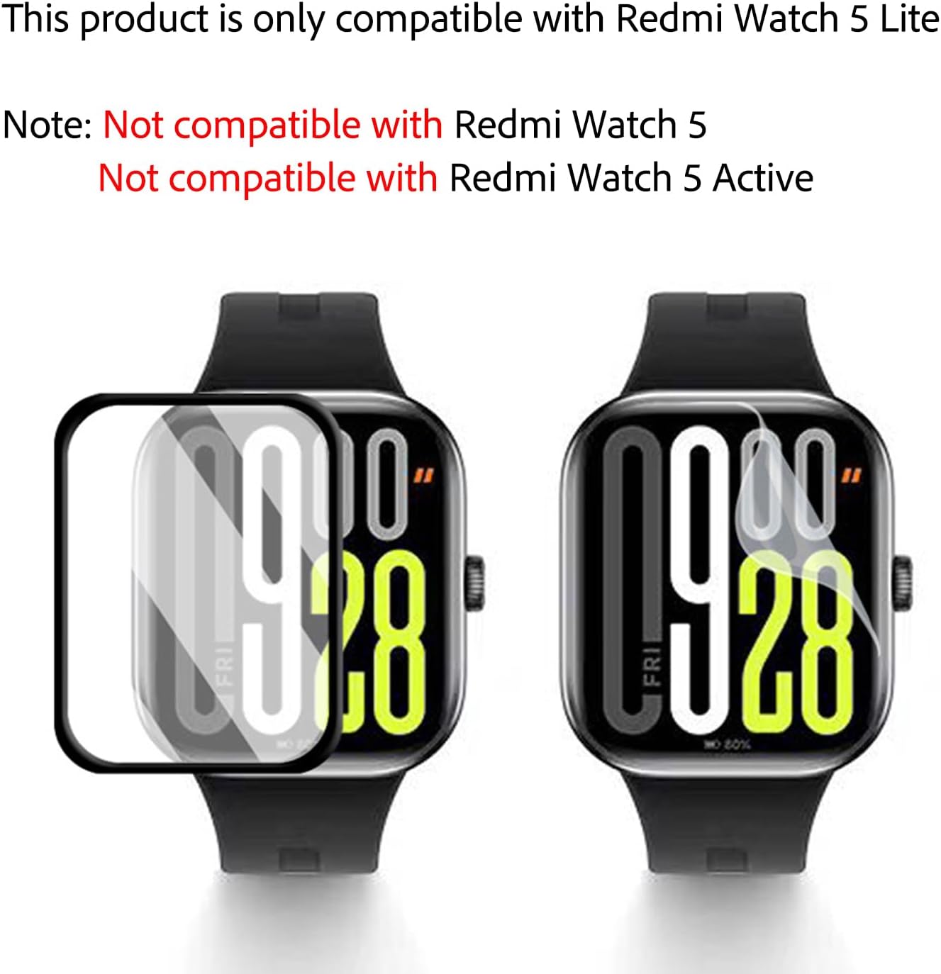 Screen Protectors and Straps for Redmi Watch 5 Lite, Silicone Watch Bands for Men for Women (E (Pack of 7+6+6))