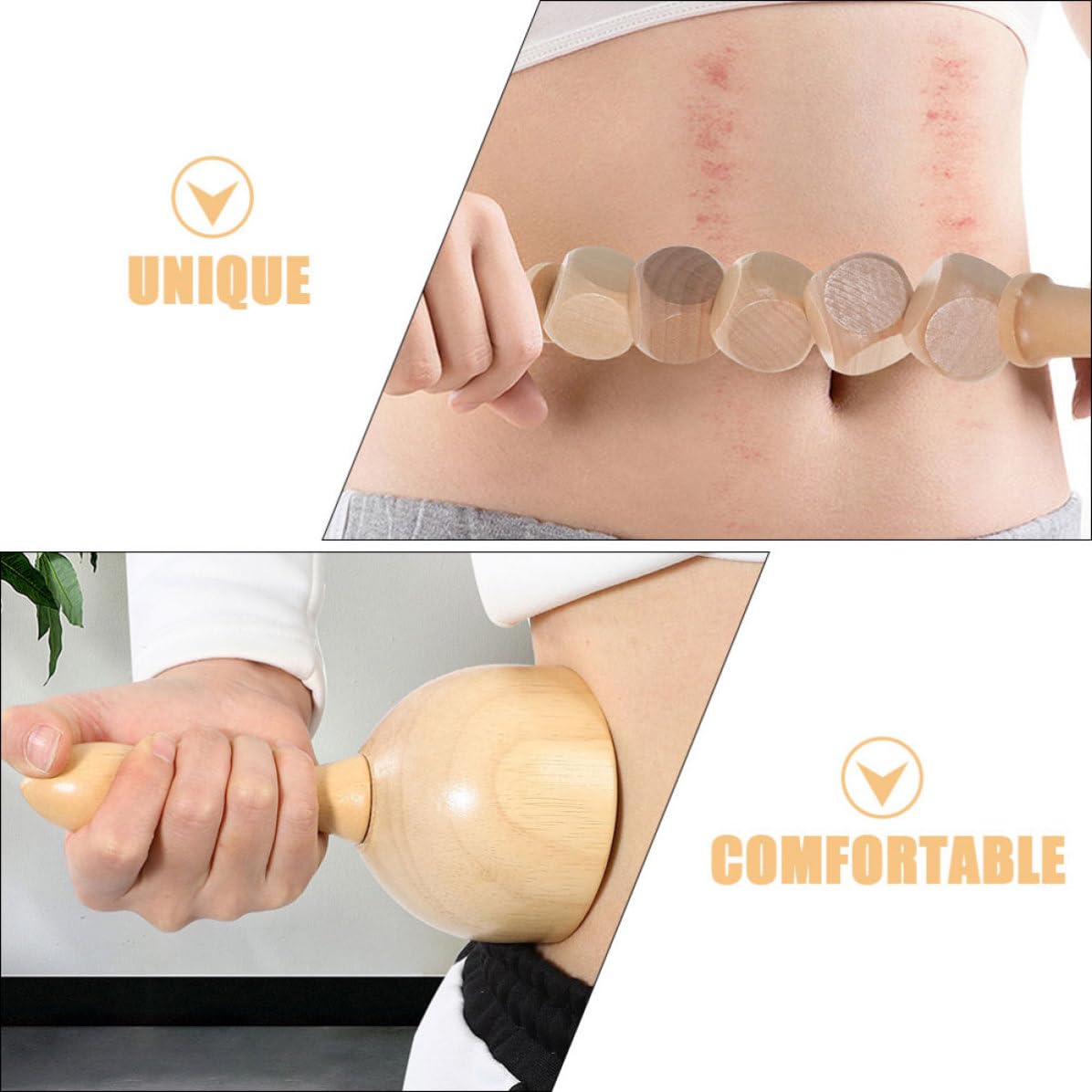 Herramienta de Masaje Corporal de Madera para Adultos