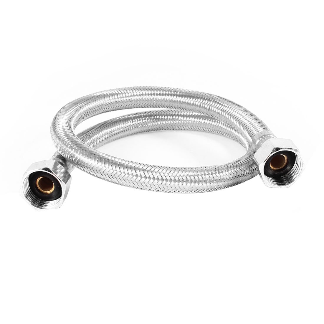 Uxcell Silver Tone Sourcing Map Shower Water Heater Flexible Hose Tube Pipe 60Cm