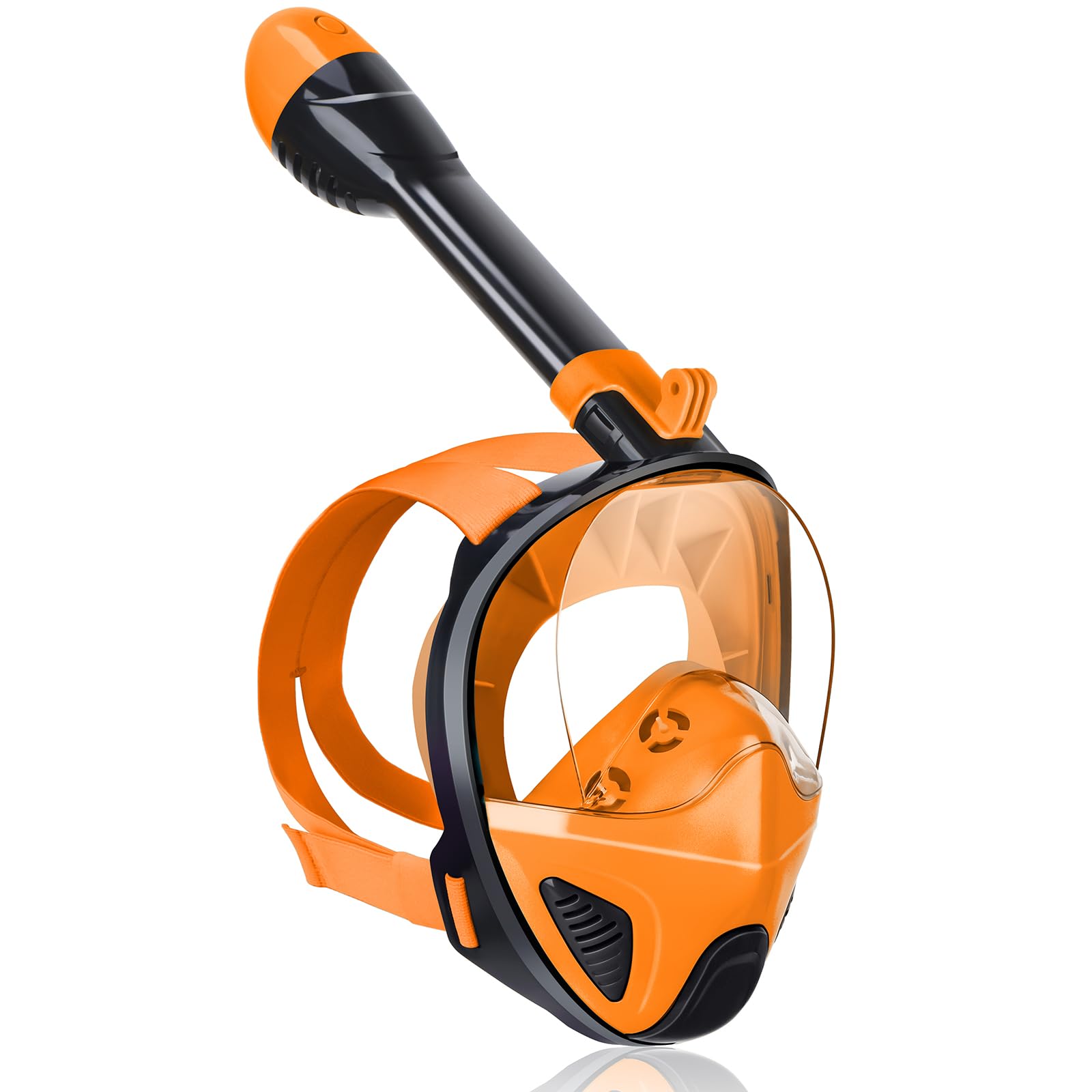 ANSUN Snorkel Mask Full Face, Snorkeling Gear for Adults with Latest Safety Breathing System and Dry Top System, 180° Panoramic View Snorkeling Mask with Soft Silicone Anti-Fog Anti-Leak