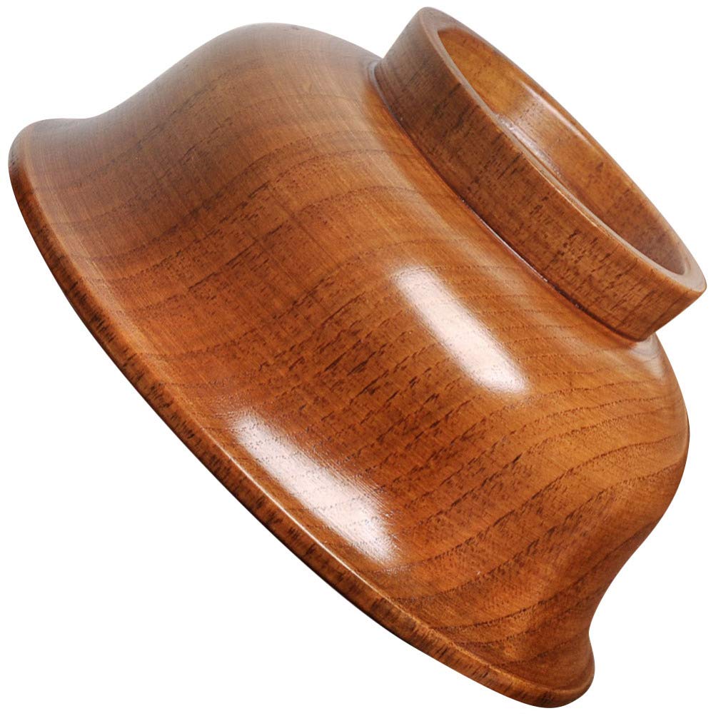 Hemoton Rice Bowl Food Container Round Shaped Wooden Bowl Safe for Hot Gatherings
