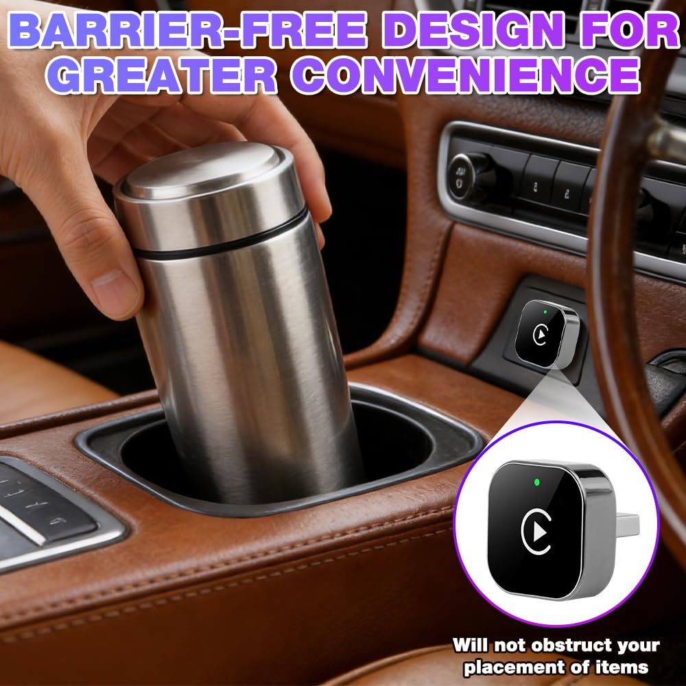 CarPlay & Android Auto bezprzewodowy adapter, 2 w 1, Carplay, z adapterami typu C, mini bezprzewodowymi adapterami Carplays, Android do iOS 10+ Android 11+