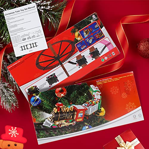 Aokesi Electric Train Set For Kids, Battery-Powered Train Toys With Light, Railway Kits W/Steam Locomotive Engine, Cargo Cars & Tracks, Classic Toy Train Set Gifts For 3 4 5 6 Years Old Boys Girls #TOP4