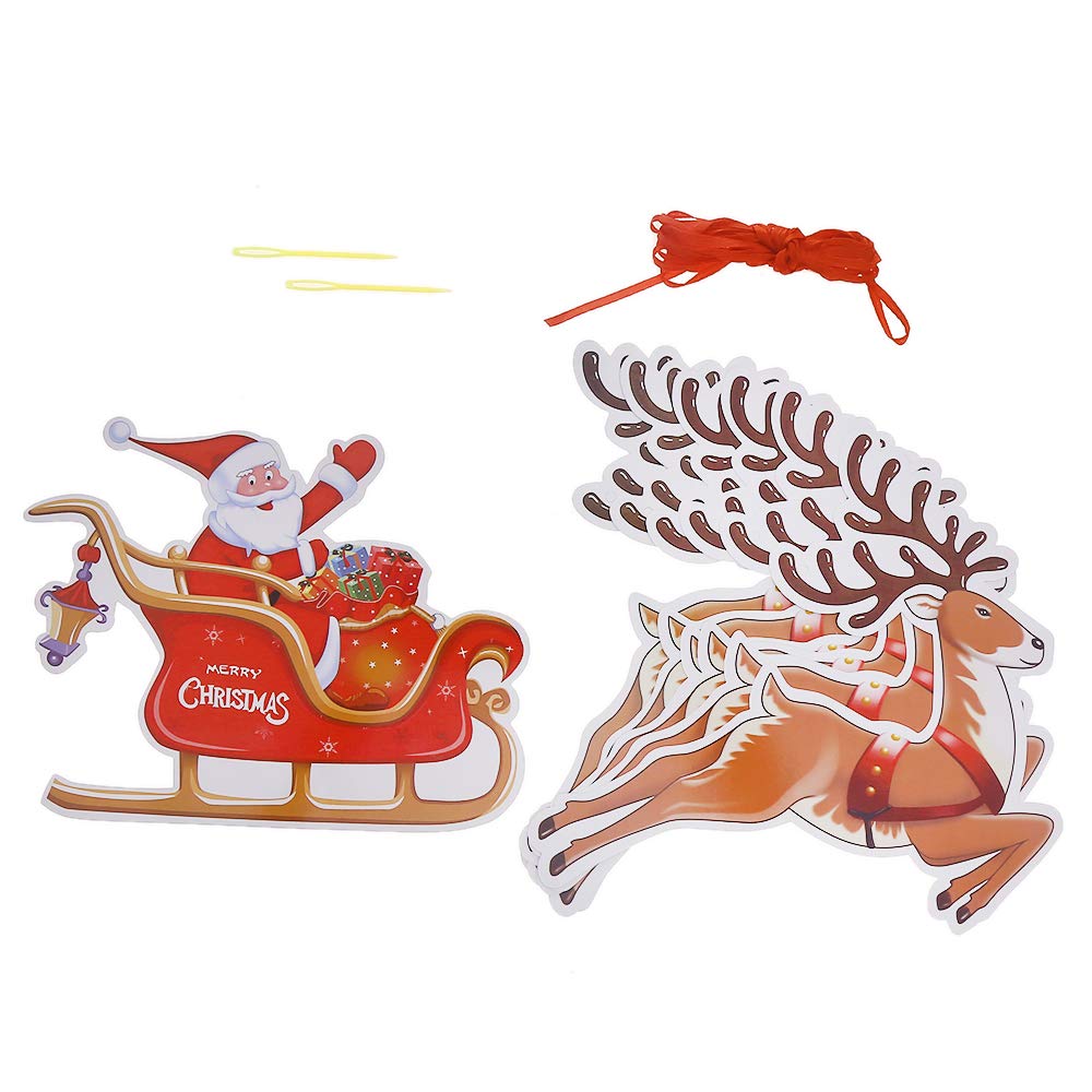 Amazon.co.jp: CCINEE クリスマスペーパーバナーフラッグ サンタと