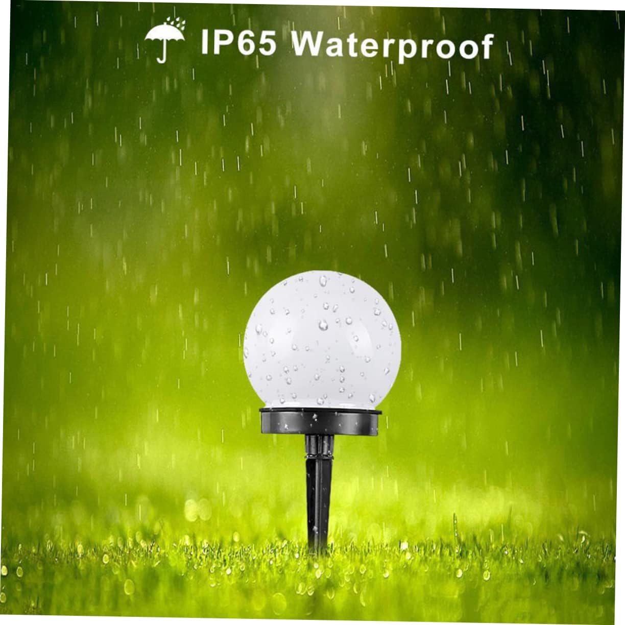 Uonlytech 4pcs Solar Lights Round Shape White Led Pathway Lamps for Lawn Patio Driveway Outdoor Lighting