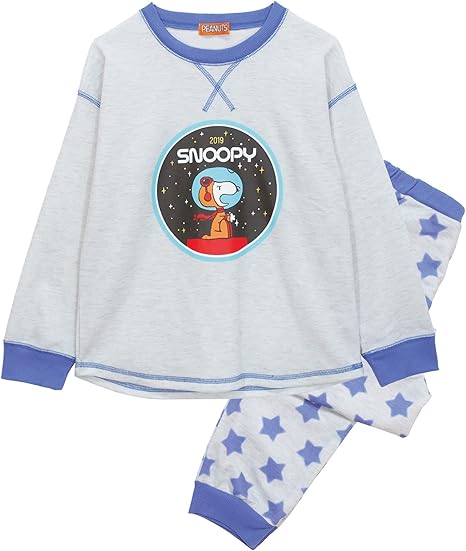 Amazon Peanuts ピーナッツ スヌーピー パジャマ 上下セット ダンボールニット生地 長袖長ズボン 秋 冬 春 男の子 ボーイズ 子供 ルームウェア Snoopy 100cm 110cm 1cm 130cm パジャマ 通販