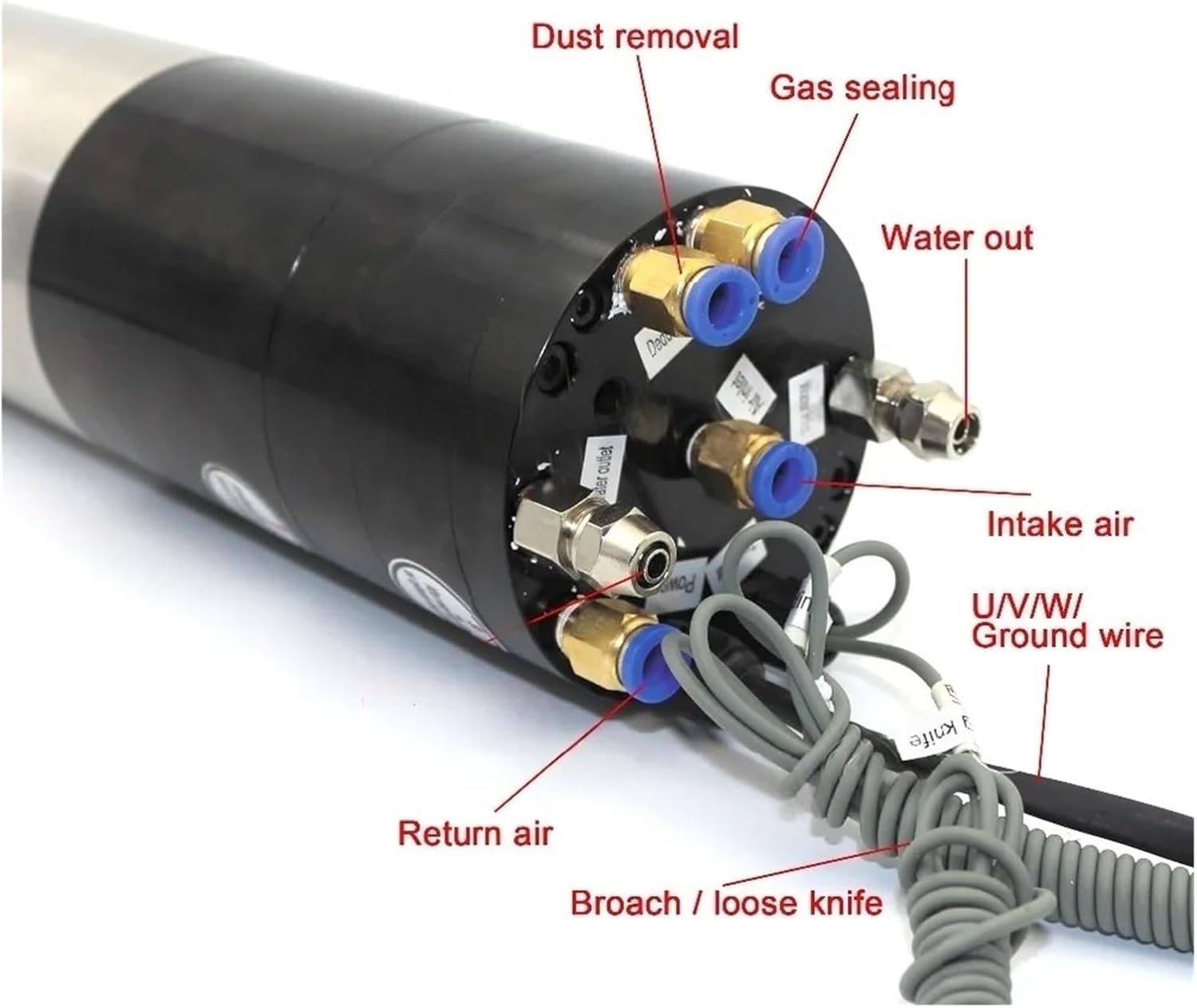 1.8KW 2.2KW ISO20 220V ATC Water Cooling Automatic Tool Change Spindle Motor(2.2KW 220V)