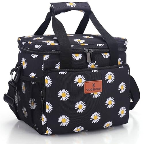 Vogshow Sac à déjeuner isotherme pour homme et femme, 12 L à large ouverture pour enfants et filles, sac isotherme organisé étanche pour travail, pique-nique et adultes avec bretelles Cover