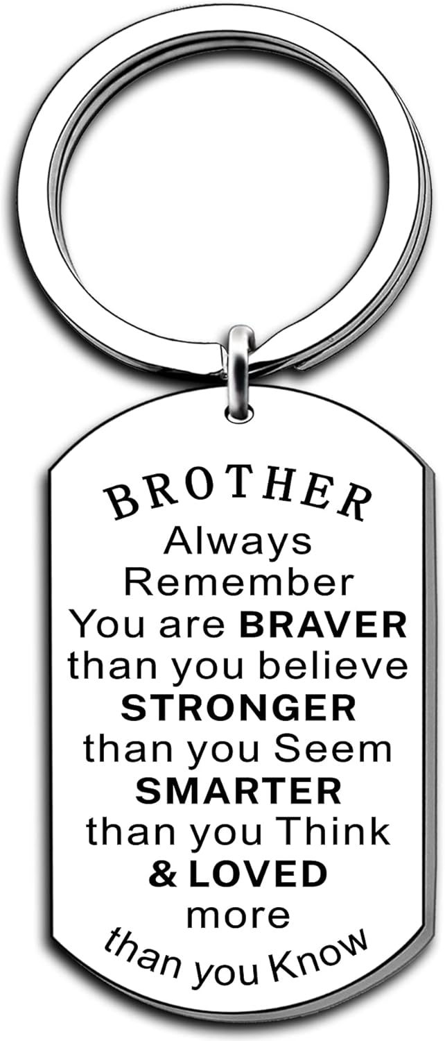 AMZQ Brother Keyring Gifts Brother Birthday Gifts from Sister Brother