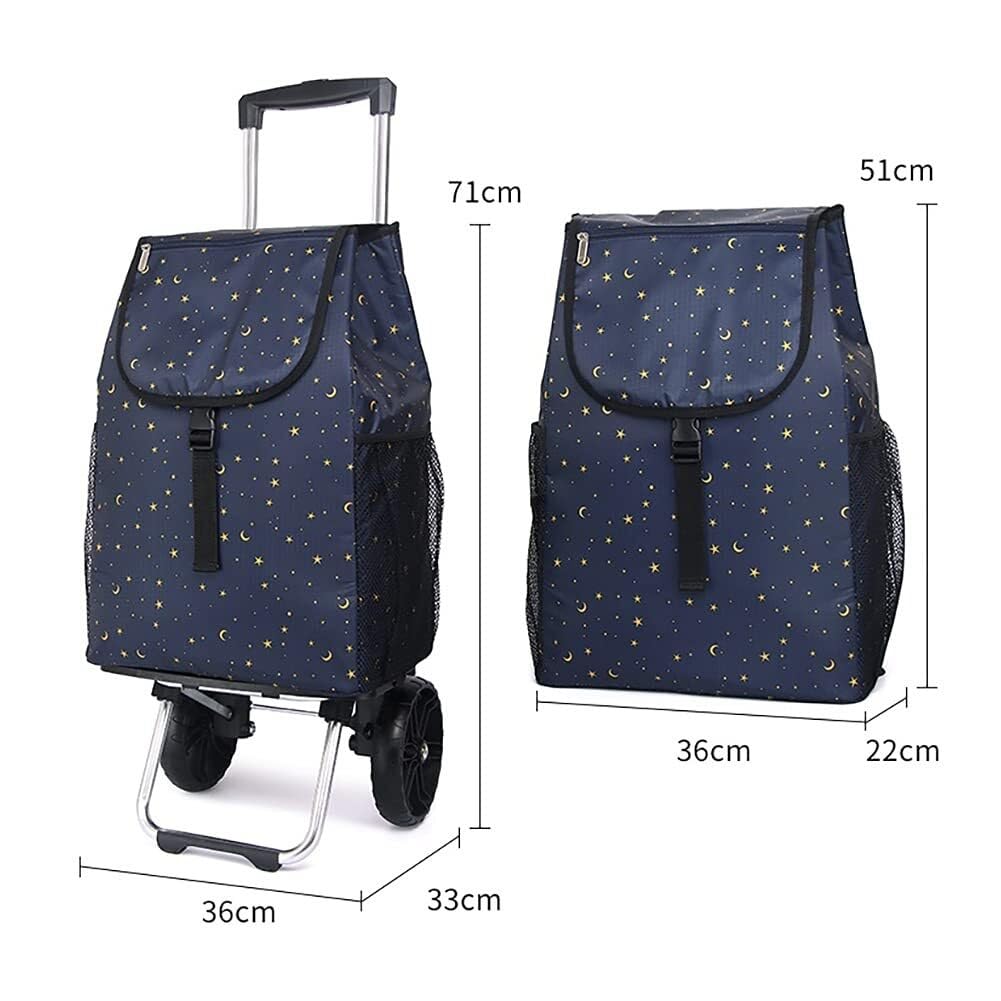 Carrello della spesa isolato con borsa termica staccabile e telaio in alluminio, perfetto per picnic e conservazione degli alimenti, mantiene gli oggetti freschi e freschi in viaggio