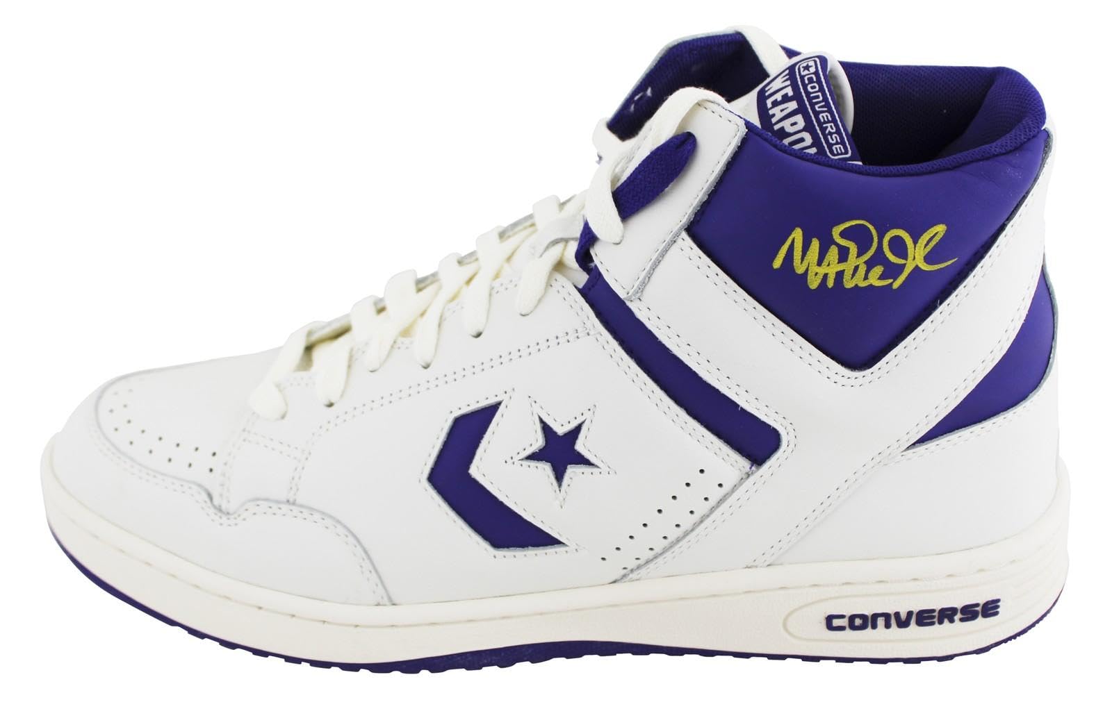 Lakers Magic Johnson Signed Left & White Converse Weapon Shoe BAS Wit 3 -  Autographed NBA Sneakers at Amazon's Sports Collectibles Store