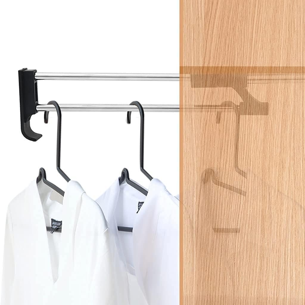 corner wardrobe， Extendable Clothing Storage Rack For Wardrobe Metal Frame Clothes Rail Adjustable Hanger(350mm/14inch)