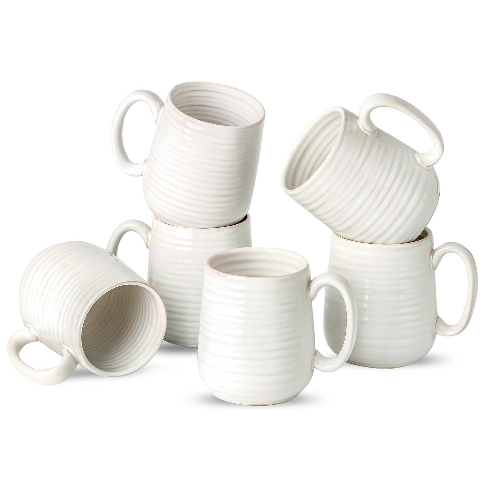 JINGUS Coffee Cups Ceramic Mug Sets for Dad and Mom as Gifts 15oz Coffee Mugs for Latte Milk