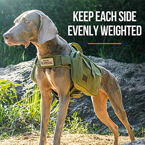 Onetigris Dog Pack Hound Travel Camping Hiking Backpack Saddle Bag Rucksack For Medium & Large Dog (Ranger Green, Large) #TOP5