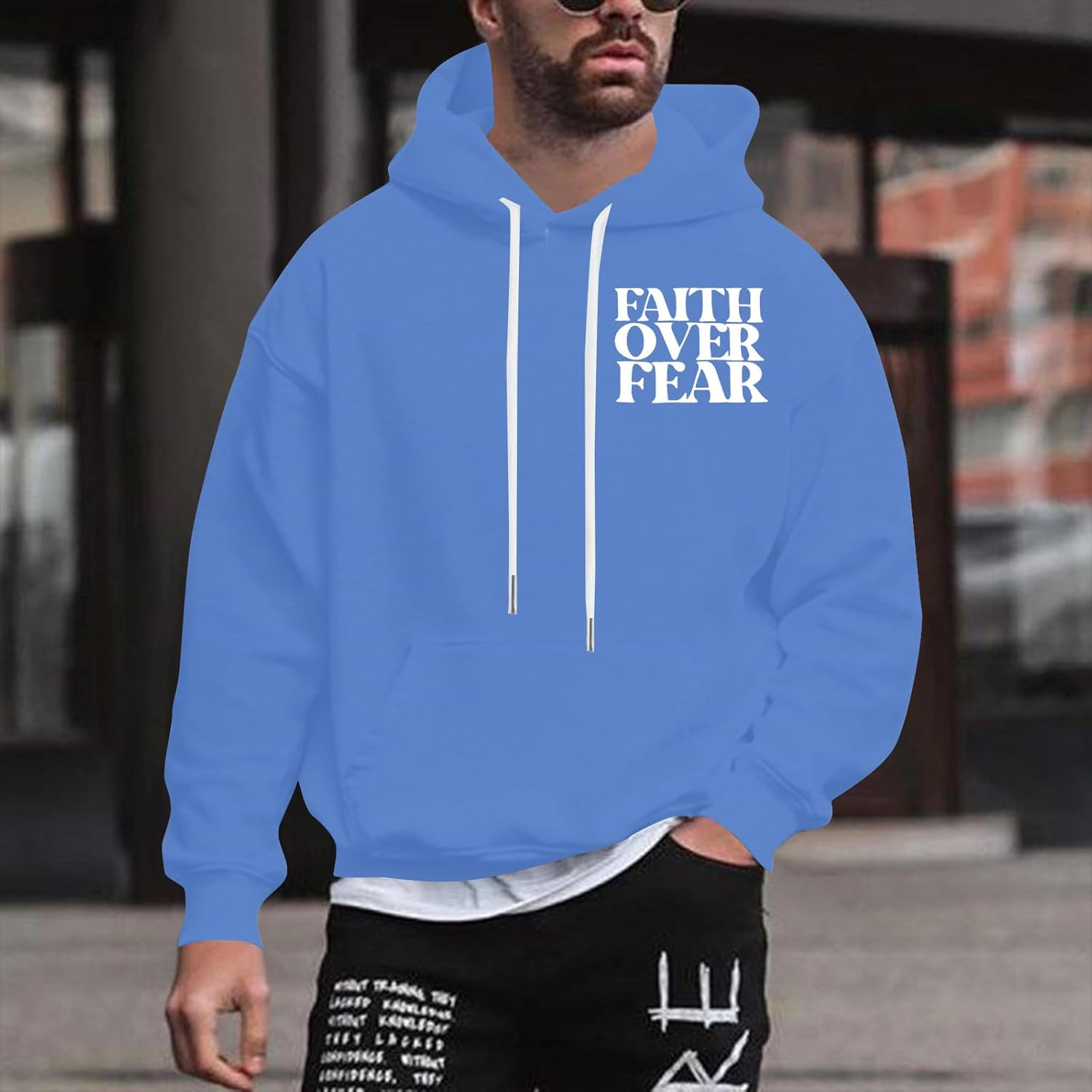 Christian Hoodies for Men Faith Cross Sweatshirts Jesus Hoodie Bible Religious Pullover Christian Gifts for Men - Image 4