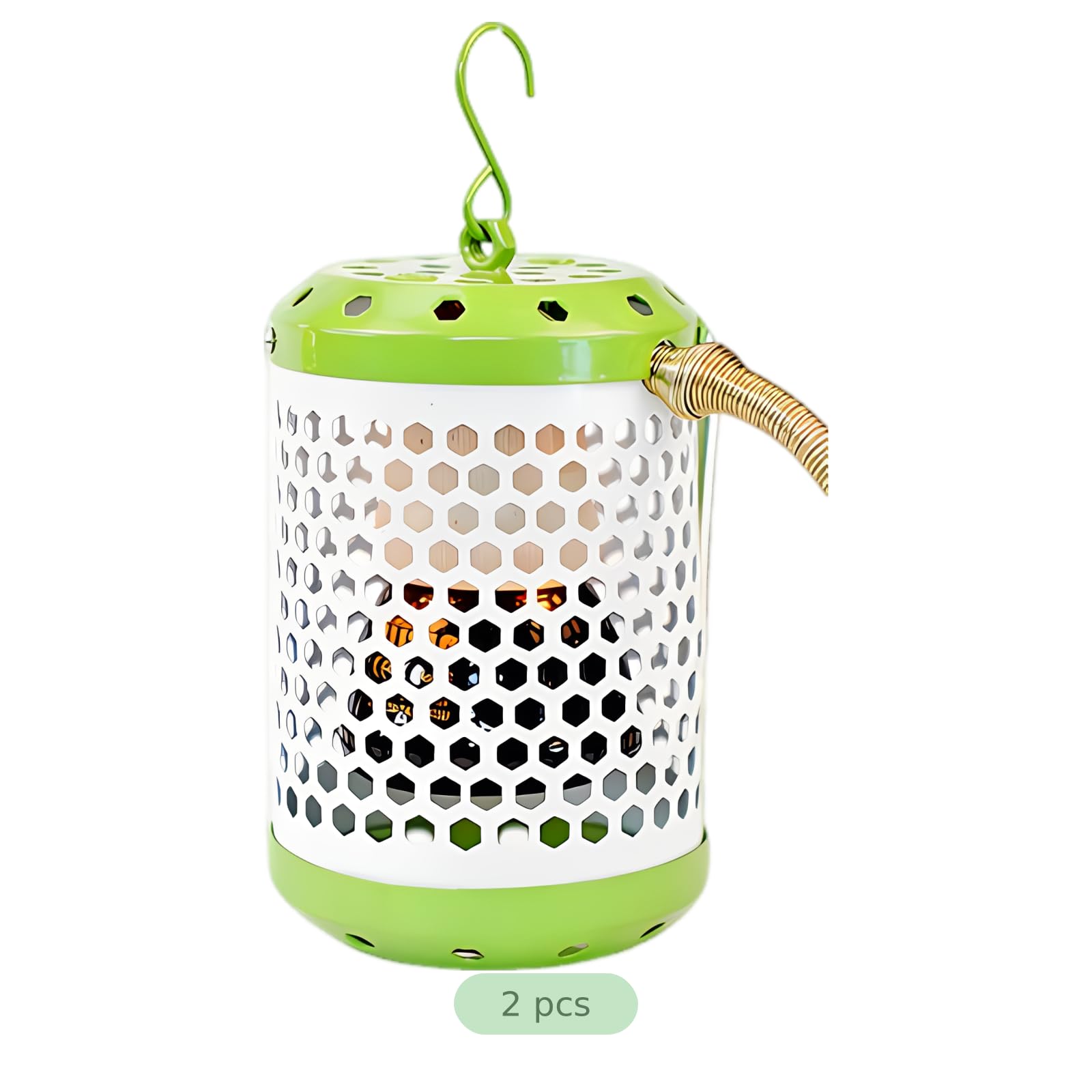 2 lampade riscaldanti per animali domestici con paralume anti-scottature, in ferro verde, scalda gabbia per uccelli, 50 W e 100 W, riscaldatori in ceramica per pappagalli, piccoli uccelli