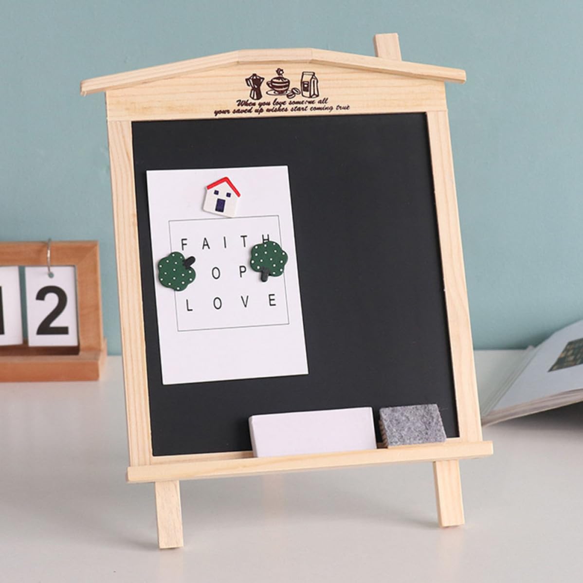 Magnetische Haushalts Kreidetafel mit Schwarzer Oberfläche und Feiner Kantenverarbeitung Multifunktionale Nachrichtentafel zum Beschriften im Haushalt