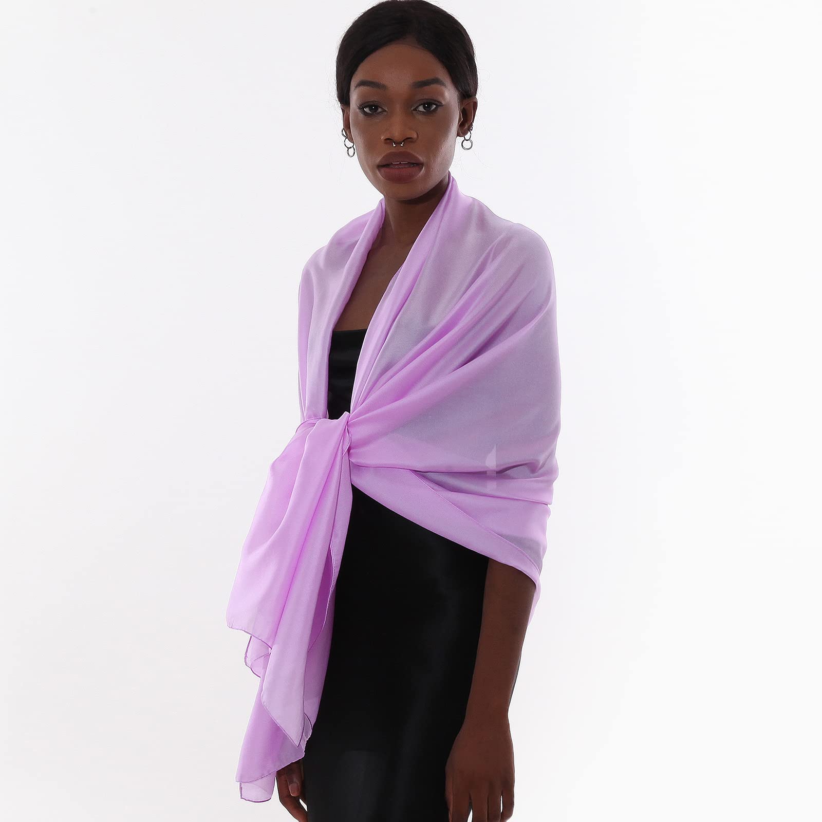 Sciarpa Donna Leggera Scialle Sciarpe Elegante Cerimonia Foulard Pashmina Scilla Stole Primavera Estate