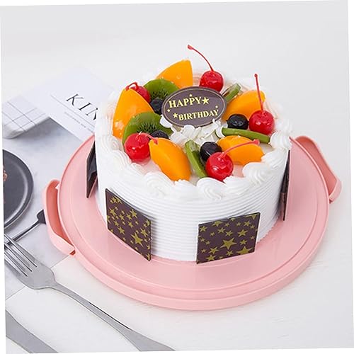 Miniatura 7 de ZWYSLFCY Porta pasteles de 10 pulgadas con tapa y asa, soporte redondo grande para pasteles con tapa, recipientes herméticos sin BPA, caja de