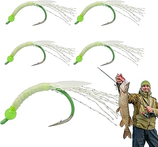 バスフィッシング ルアー,5個 発光反射 テールベイト セット,4.5センチメートル 反射テール付き魚形ルアー | 釣り人向け アウトドア釣り用 海水釣り用 夜間釣り用 パーチ釣り用 シュリンプ釣り用 クラッピー釣り用 パイク釣り用 ナマズ釣り用 対応